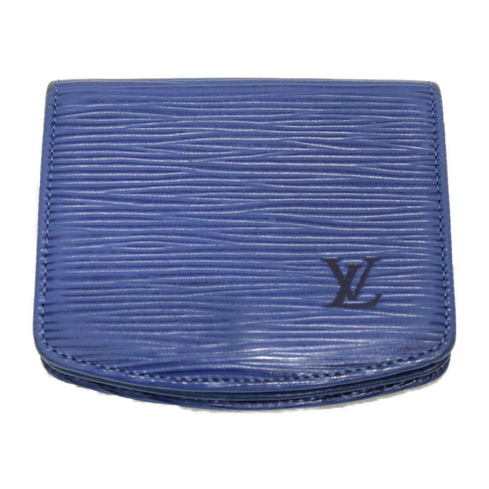 Louis Vuitton Cuvette Spool Compact Wallet Epi Blue